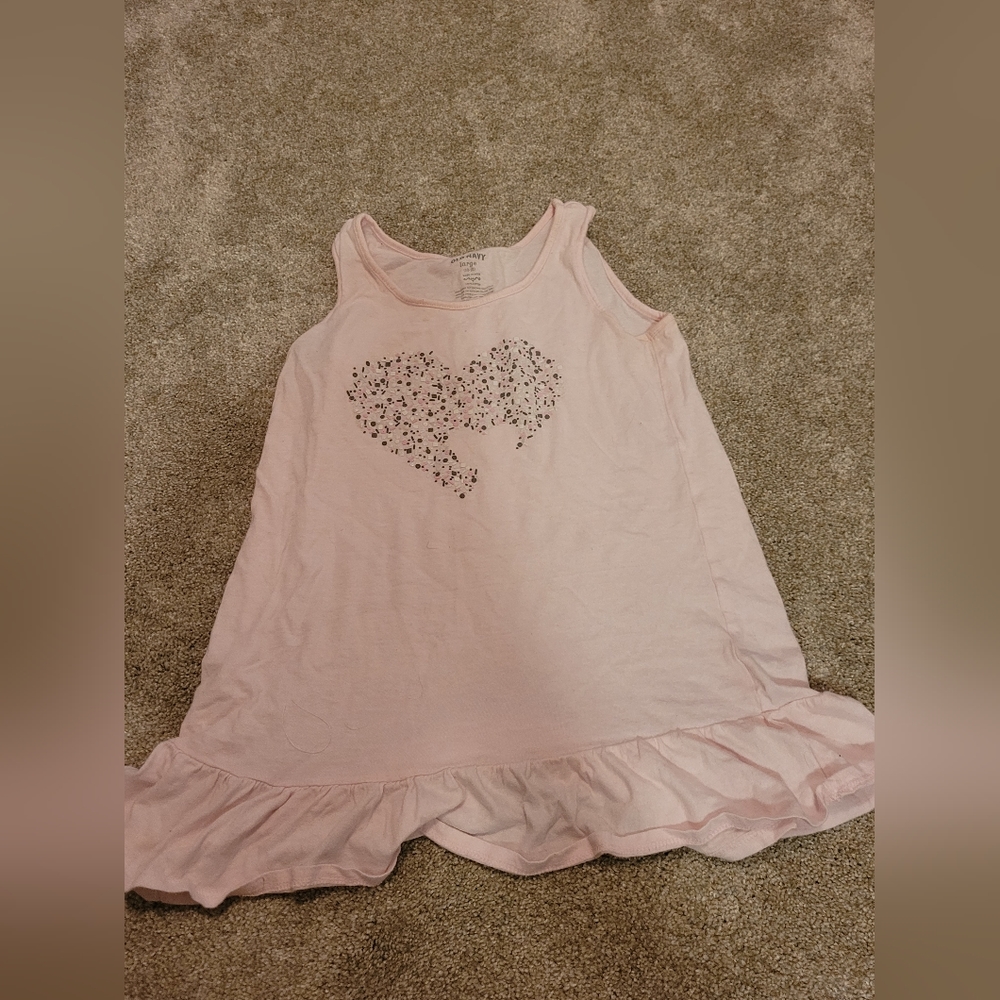 Old navy pink heart large kids tank